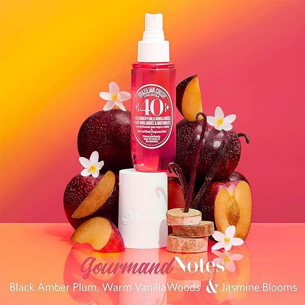 Body Fragrance Mist Cheirosa 40# 90ml (3.04 FL) Brazilian Crush Bom Dia Bright Perfume Mist Black Amber Plum & Vanilla Woods Hair & Body Perfume Spray - Image 4