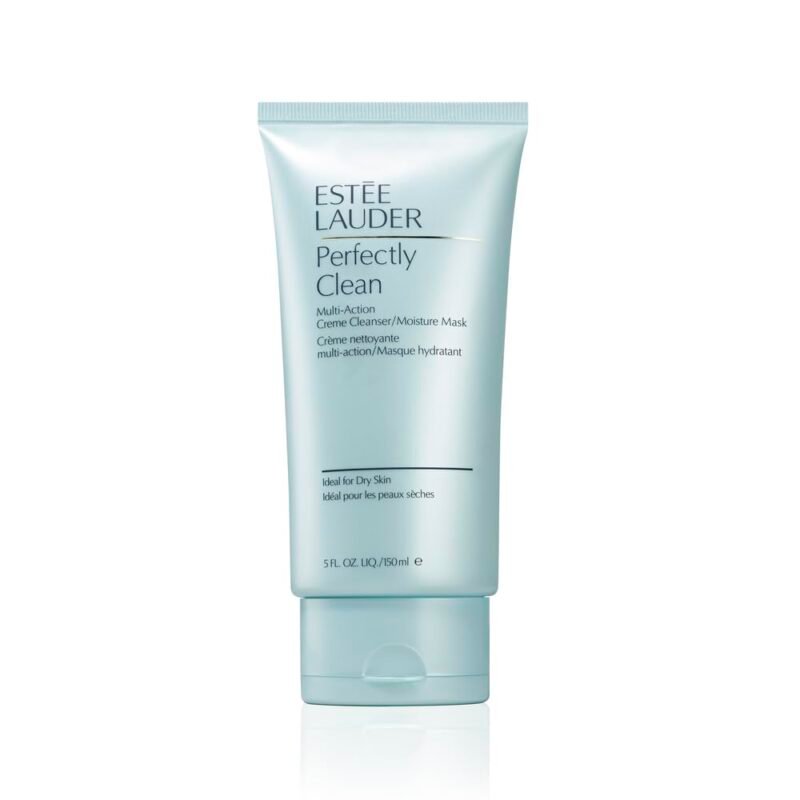Estee Lauder Perfectly Clean Multi-Action Cream Face Wash Cleanser/Moisture Mask | Ideal for Dry Skin, 5 Ounce