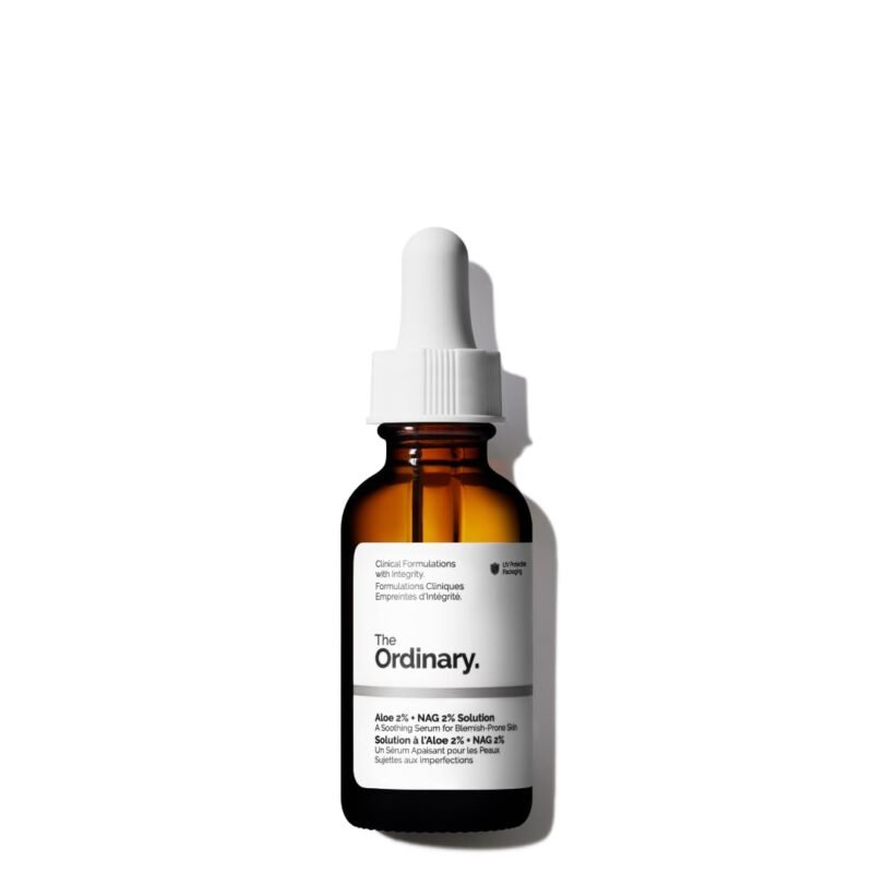 The Ordinary Aloe 2% + NAG 2% Solution, Soothes Skin and Targets Post-Acne Marks, 1 Fl Oz