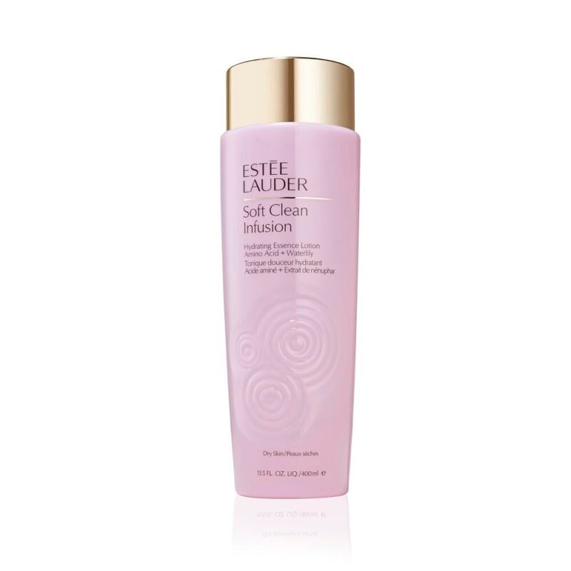Estee Lauder Soft Clean Infusion Hydrating Skin Essence Face Lotion Toner with Amino Acid + Waterlily, 13.5 Fl Oz