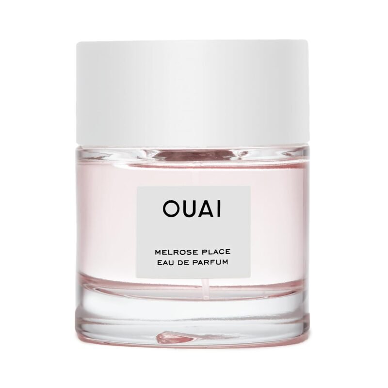 OUAI Melrose Place Eau de Parfum - Elegant Womens Perfume for Everyday Wear - Fresh Floral Scent has Notes of Champagne, Bergamot and Rose with Delicate Hints of Cedarwood and Lychee (1.7 Oz)