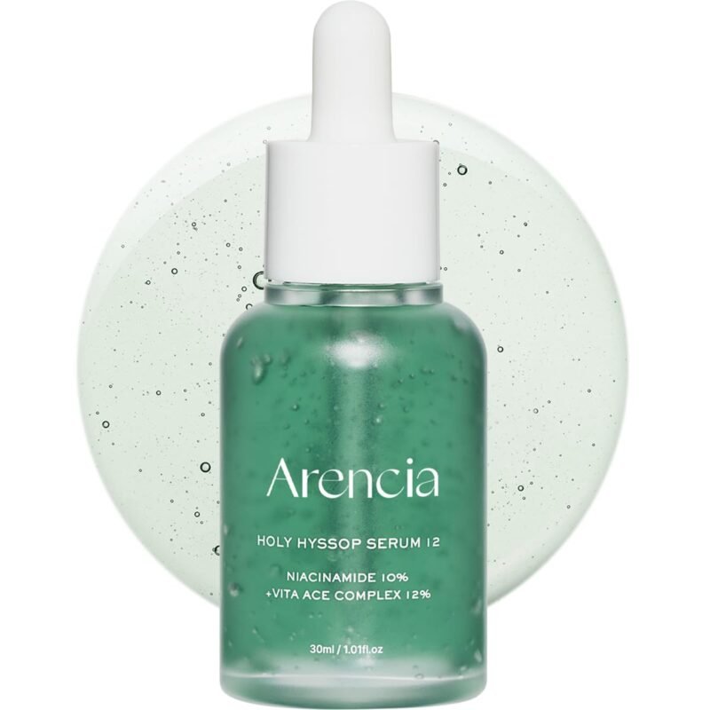 Arencia Hyssop Glow Serum, 10% Niacinamide, 12% Vitamin A,C,E - Hydrating, Moisturizing, Anti-Aging Serum for Korean Glass Skin