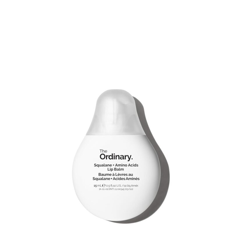 The Ordinary Squalane + Amino Acids Hydrating Lip Balm, for Lips, Elbows, and Cuticles, 0.5 Fl Oz