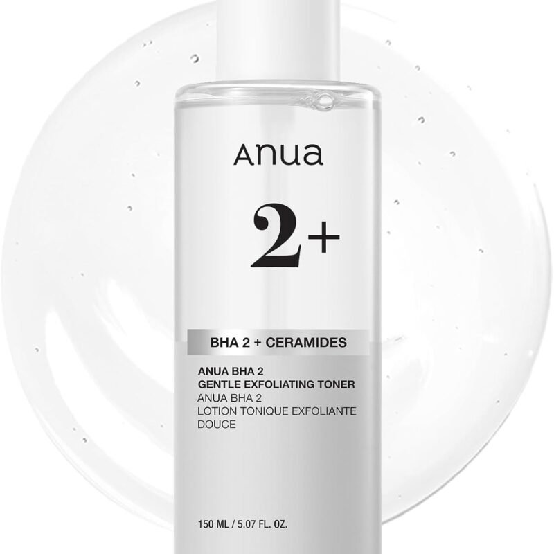 ANUA BHA 2% Gentle Exfoliating Toner, Mild Facial Exfoliant, Salicylic Acid for Pores and Sebum, Teatree Extract, Hyaluronic Acid, Ceramides (150ml / 5.07 fl.oz.)
