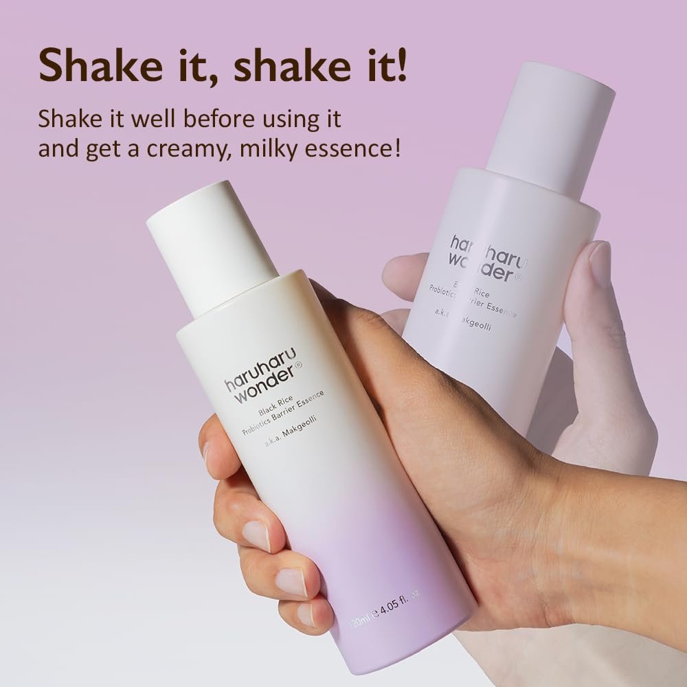 haruharu Wonder Black Rice Probiotics Barrier Essence 4.05 fl. oz Hydrating Milky Toner for Dry Skin, Soothes, Locks in Moisture, and Reduces Redness by Strengthening The Skin Barrier, Vegan - Image 6