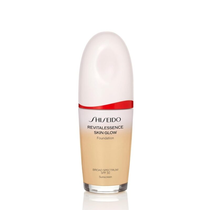 Shiseido RevitalEssence Skin Glow Foundation SPF 30 - Buildable, Medium Coverage - 24-HR Hydration & 12-HR Wear - Transfer, Crease & Fade Resistant - Non-Comedogenic - All Skin Types