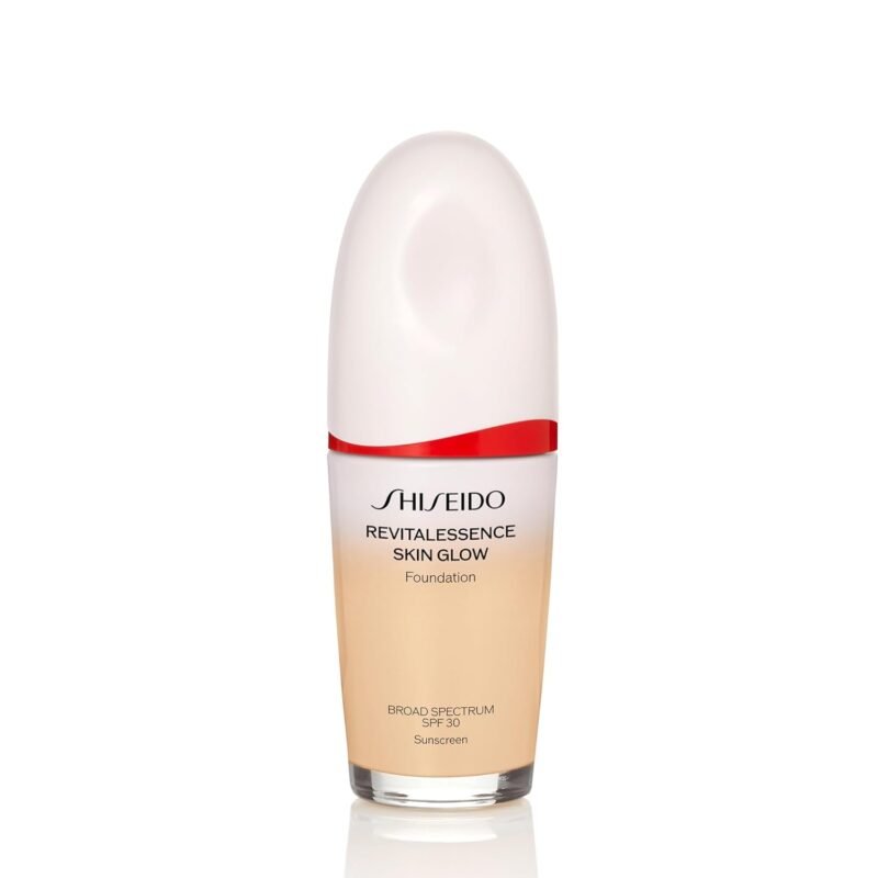 Shiseido RevitalEssence Skin Glow Foundation SPF 30 - Buildable, Medium Coverage - 24-HR Hydration & 12-HR Wear - Transfer, Crease & Fade Resistant - Non-Comedogenic - All Skin Types