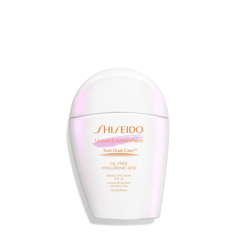 Shiseido Urban Environment Oil-Free Sunscreen SPF 42 - Protects, Hydrates, Mattifies & Works as Face Primer - Water Resistant for 40 Minutes - Non-Comedogenic