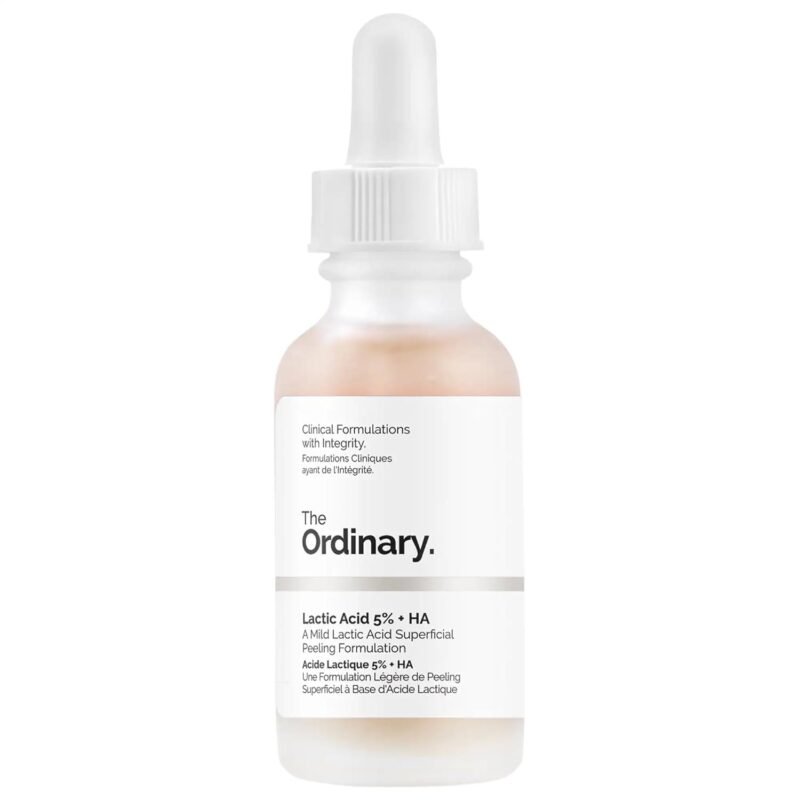 The Ordinary Lactic Acid 5% + Hyaluronic Acid 2%, Gentle Exfoliating Serum for Smoother Skin