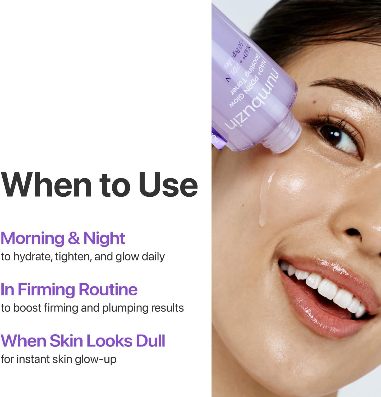 numbuzin No.9 Toner | NAD+ PDRN Glow Boosting Toner | Korean Skincare for Glowing, Firming, Wrinkles, Fine Lines | Salmon PDRN, Peptides | Essence for Aging, Dull Skin | 5.07 fl. Oz - Image 6