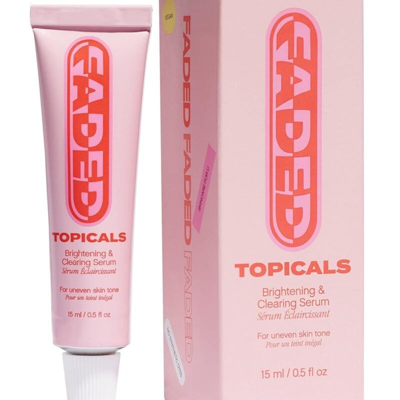Topicals Faded Brightening and Clearing Serum | Reduces Discoloration Post-Blemish Marks Scars Spots Contains Kojic Acid Niacinamide Dermatologist-tested Vegan Cruelty-Free Fl Oz