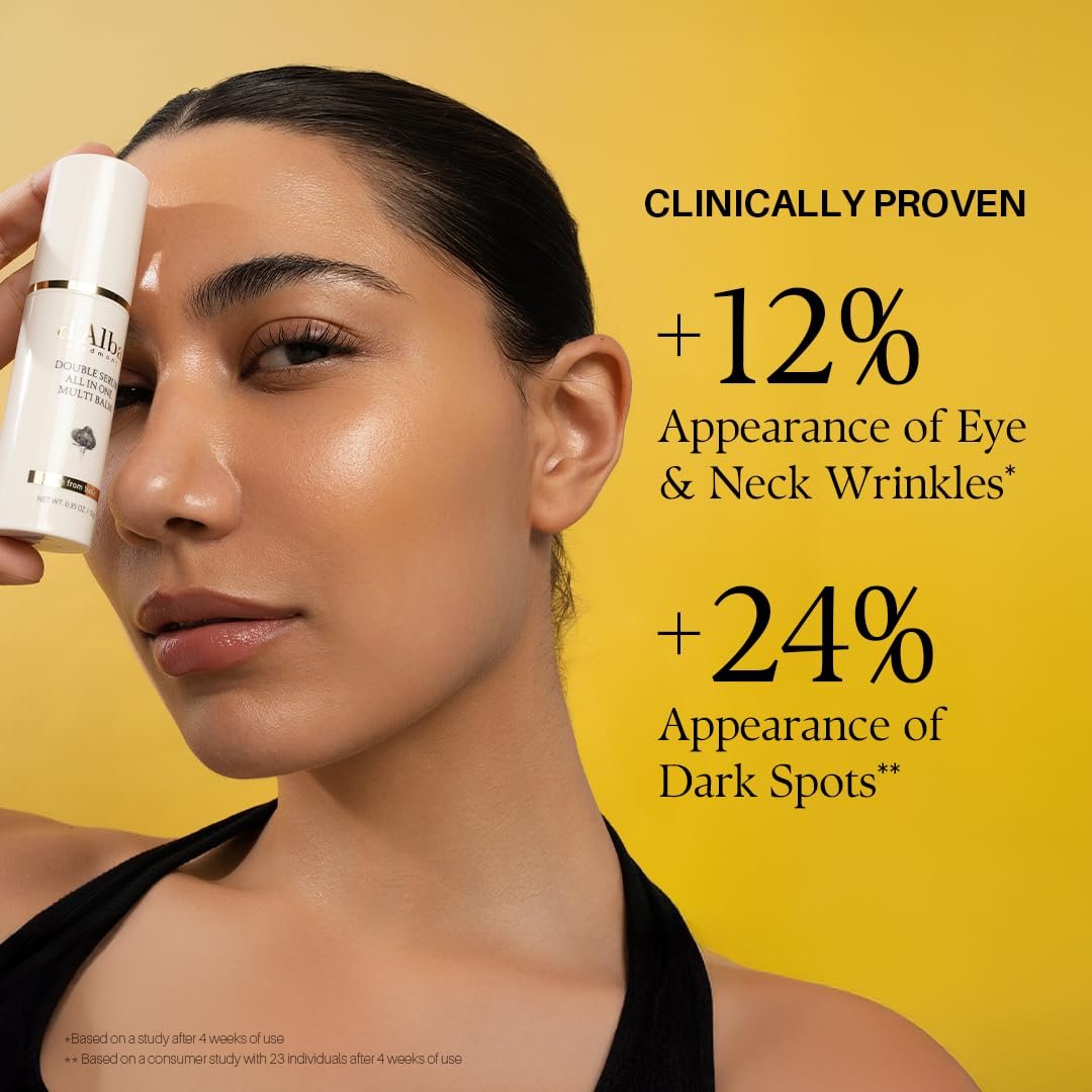 d'alba Piedmont Italian White Truffle Double Serum All-in-one Multi Balm, Vegan Skincare with Vitamin C and Vegan Collagen, 3-in-1 Anti Wrinkle, Eye Treatment, Dark Spot Remover - Image 6