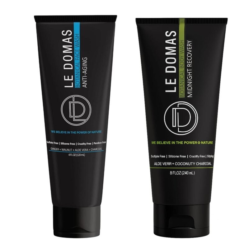 LEDOMAS Botanical Body Wash ?C Sulfate Free Plant Based Cleanser with Aloe & Vitamin E ?C Gentle Daily Shower Gel for Women & Men ?C Vegan, Moisturizing Body Care ?C 8 fl oz