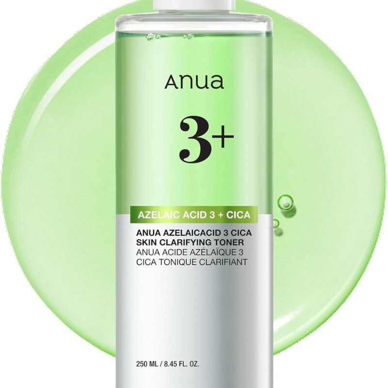 Anua Azelaic Acid 3 CICA Skin Claryfing Toner, Soothing & Clear Care, with Salicylic Acid & Azelaic Acid, Sebum & Spot Care, Suitable for Sensitive Skin, Korean Skin Care (250ml / 8.45 fl.oz.)
