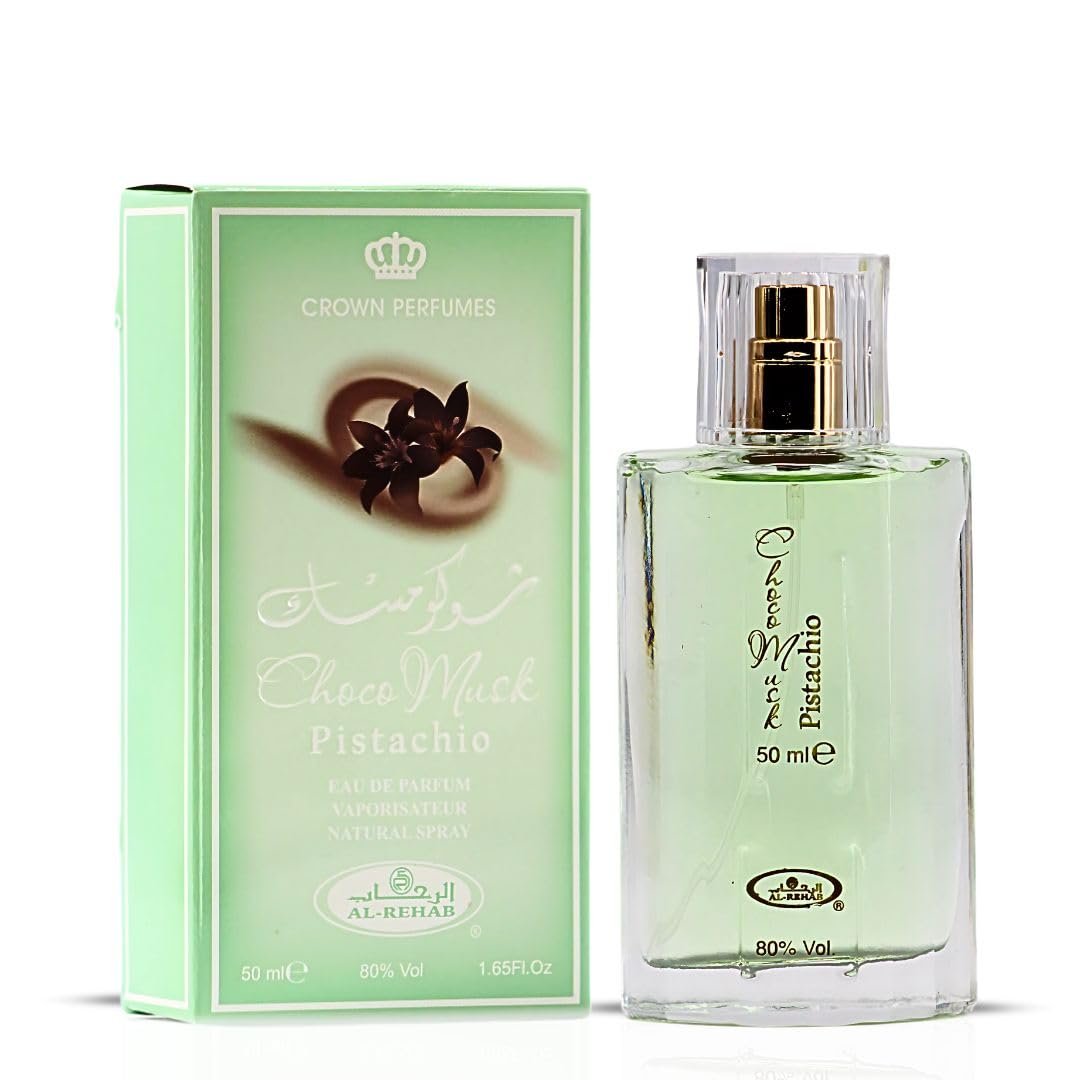 Al-Rehab Choco Musk Pistachio Eau de Parfum for Women & Men - 50ml (1.65 oz) | Nutty Gourmand Perfume with Pistachio, Chocolate & Vanilla | Sweet, Creamy & Addictive | Long-Lasting Arabian Fragrance - Image 2