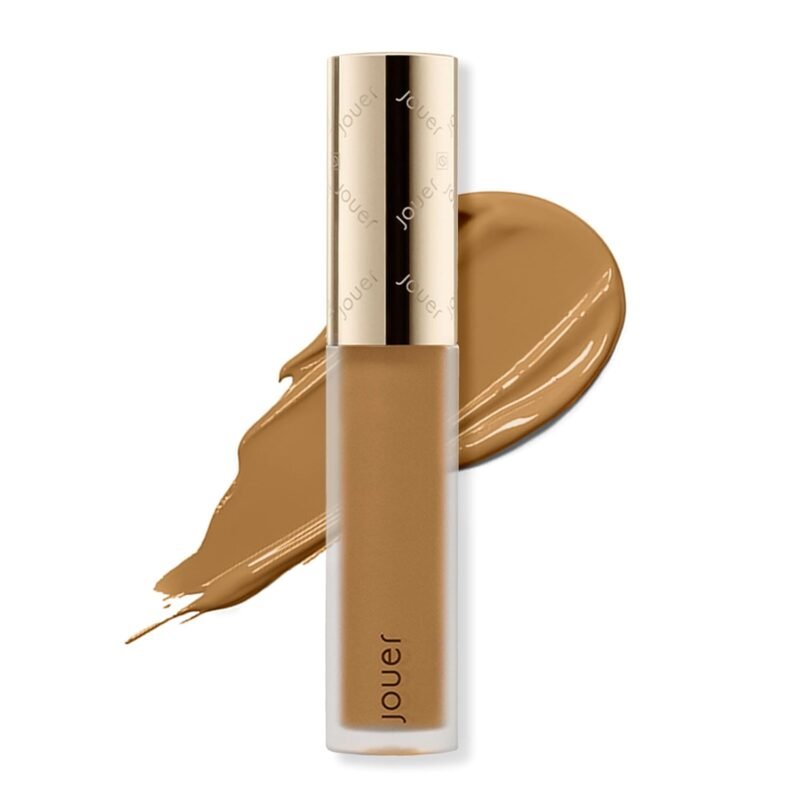Jouer Essential High Coverage Liquid Concealer - Soft Matte Finish - Color Corrector for Spot Coverage, Under Eye Dark Circles and Contour, CremeBrulee