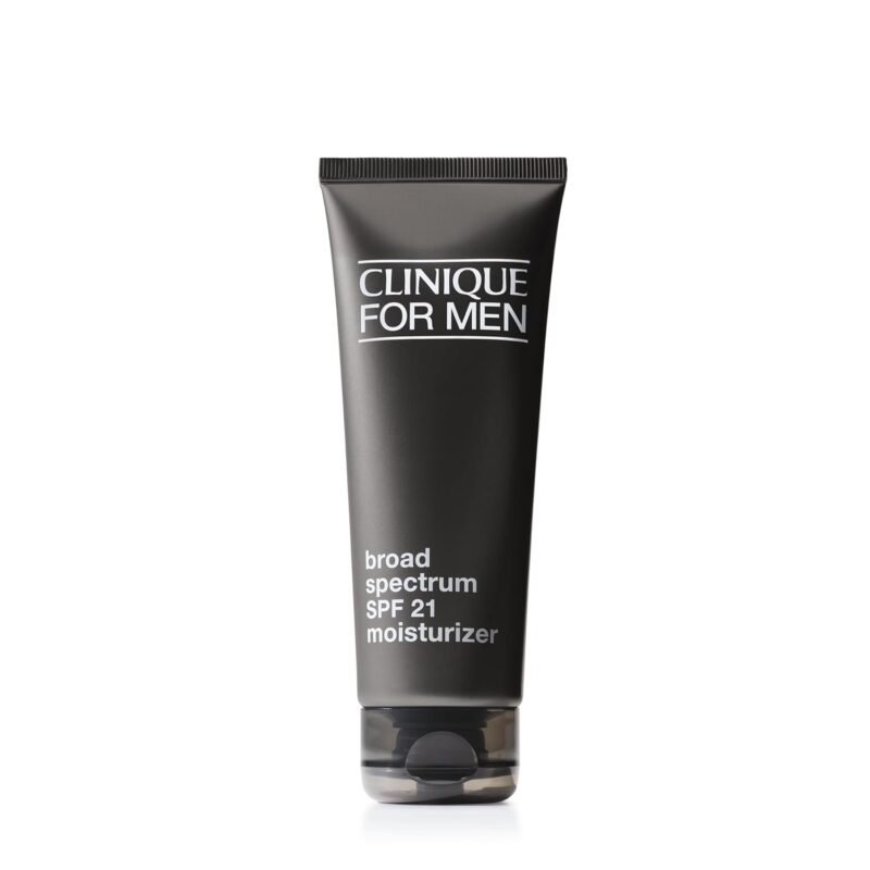 Clinique For Men Broad Spectrum SPF 21 Face Moisturizer | Oil Free Face Lotion With SPF | Hydrating + Protecting | For All Skin Types, 3.4 Fl Oz