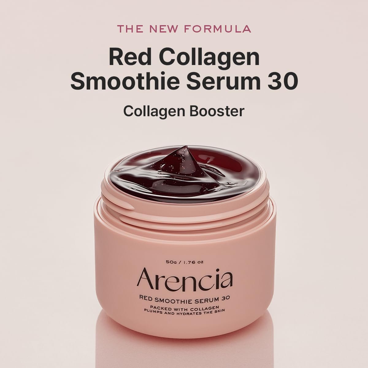 Arencia Overnight Red Smoothie Face Mask Serum, Glowing & Soothing with 30% red collagen, Niacinamide, Peptide, Vitamin E - Image 2
