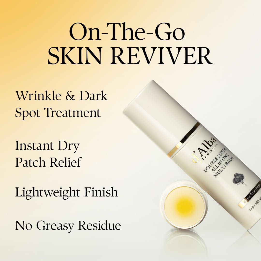 d'alba Piedmont Italian White Truffle Double Serum All-in-one Multi Balm, Vegan Skincare with Vitamin C and Vegan Collagen, 3-in-1 Anti Wrinkle, Eye Treatment, Dark Spot Remover - Image 3