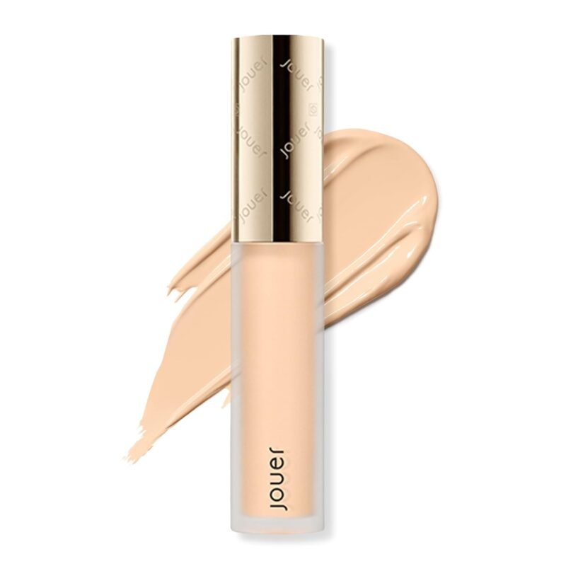Jouer Essential High Coverage Liquid Concealer - Soft Matte Finish - Color Corrector for Spot Coverage, Under Eye Dark Circles and Contour, CremeBrulee
