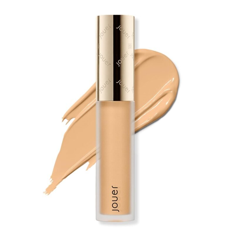 Jouer Essential High Coverage Liquid Concealer - Soft Matte Finish - Color Corrector for Spot Coverage, Under Eye Dark Circles and Contour, CremeBrulee