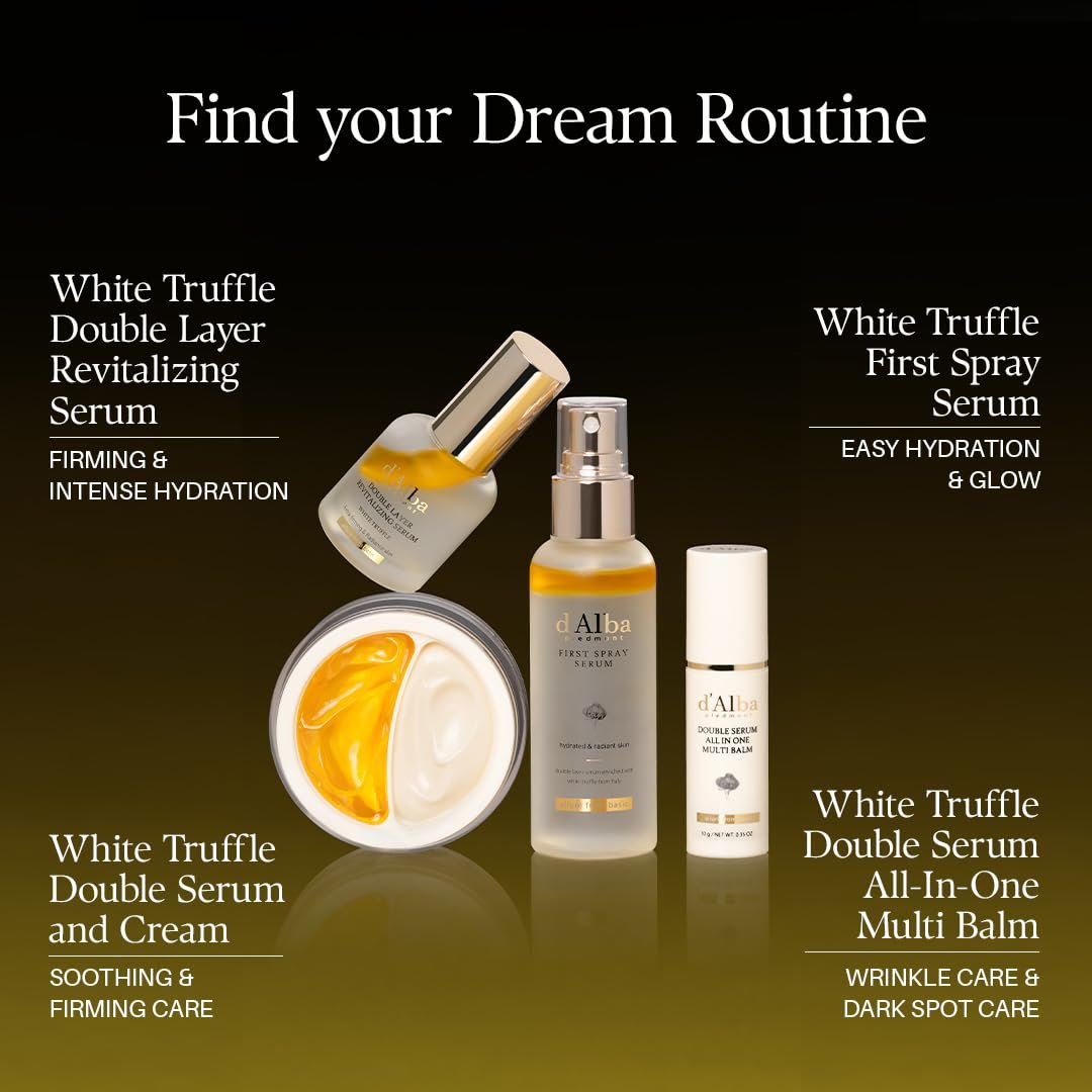 d'alba Piedmont Italian White Truffle Double Serum All-in-one Multi Balm, Vegan Skincare with Vitamin C and Vegan Collagen, 3-in-1 Anti Wrinkle, Eye Treatment, Dark Spot Remover - Image 8