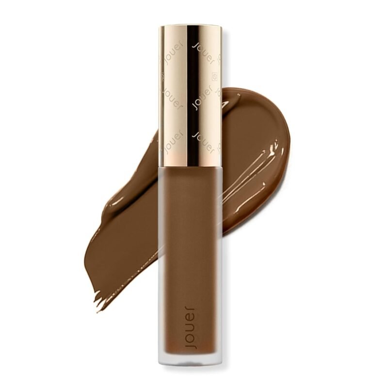 Jouer Essential High Coverage Liquid Concealer - Soft Matte Finish - Color Corrector for Spot Coverage, Under Eye Dark Circles and Contour, CremeBrulee