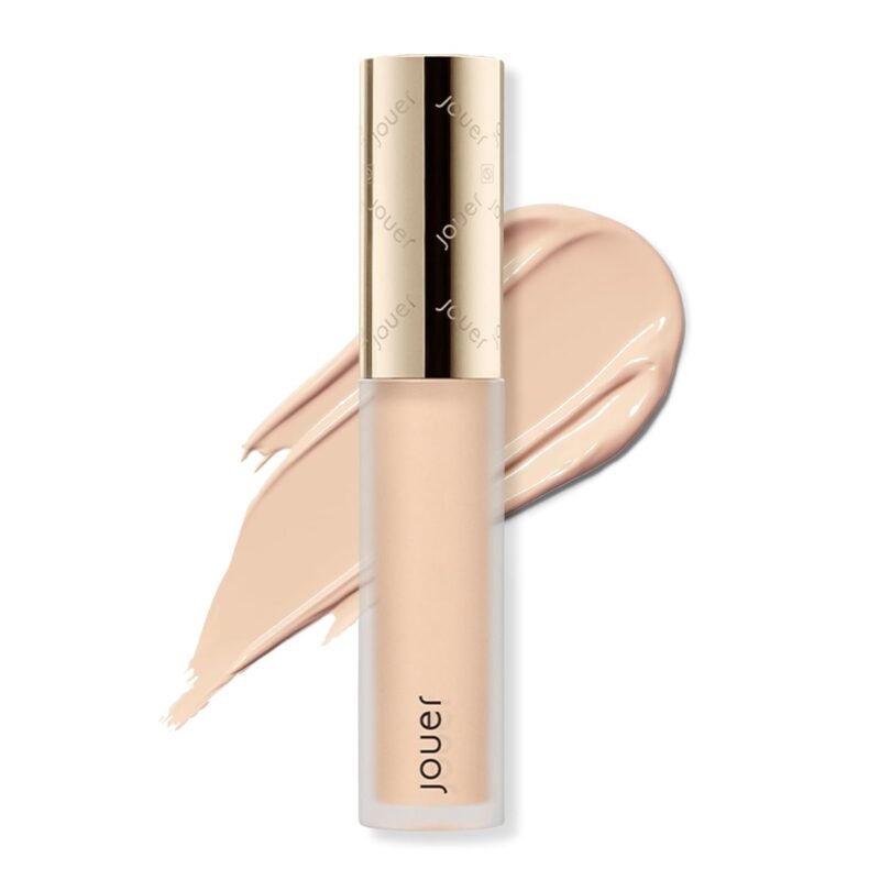 Jouer Essential High Coverage Liquid Concealer - Soft Matte Finish - Color Corrector for Spot Coverage, Under Eye Dark Circles and Contour, CremeBrulee