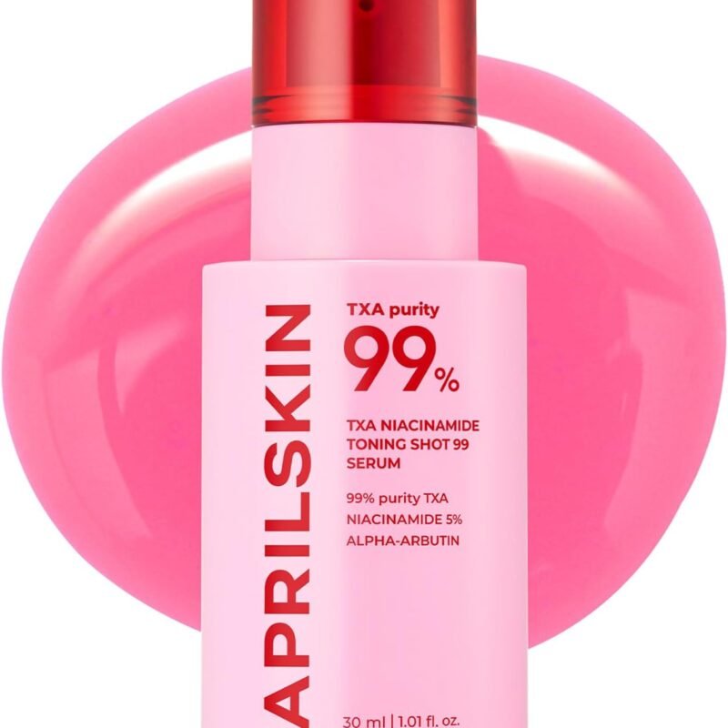 APRILSKIN TXA Niacinamide Toning Shot 99 Spicule Facial Serum??Skin Booster Serum for Brightening and Pore Care??99% High-Purity Tranexamic Acid 3% + Niacinamide 5%??Korean Skin Care??1.01 fl. oz.