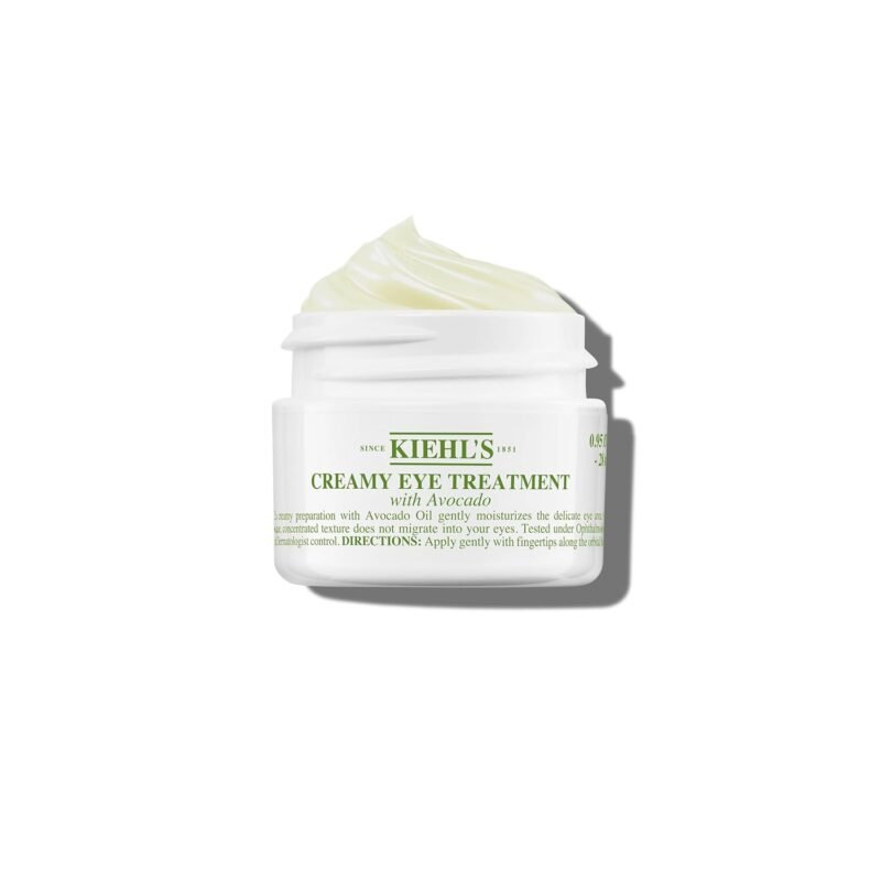 Kiehl's Avocado Eye Treatment, Nourishing and Hydrating Eye Cream, Avocado Oil and Caffeine to Energize and Invigorate Skin, Tired Eyes, 99% Naturally Derived Formula
