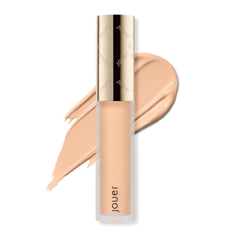 Jouer Essential High Coverage Liquid Concealer - Soft Matte Finish - Color Corrector for Spot Coverage, Under Eye Dark Circles and Contour, CremeBrulee
