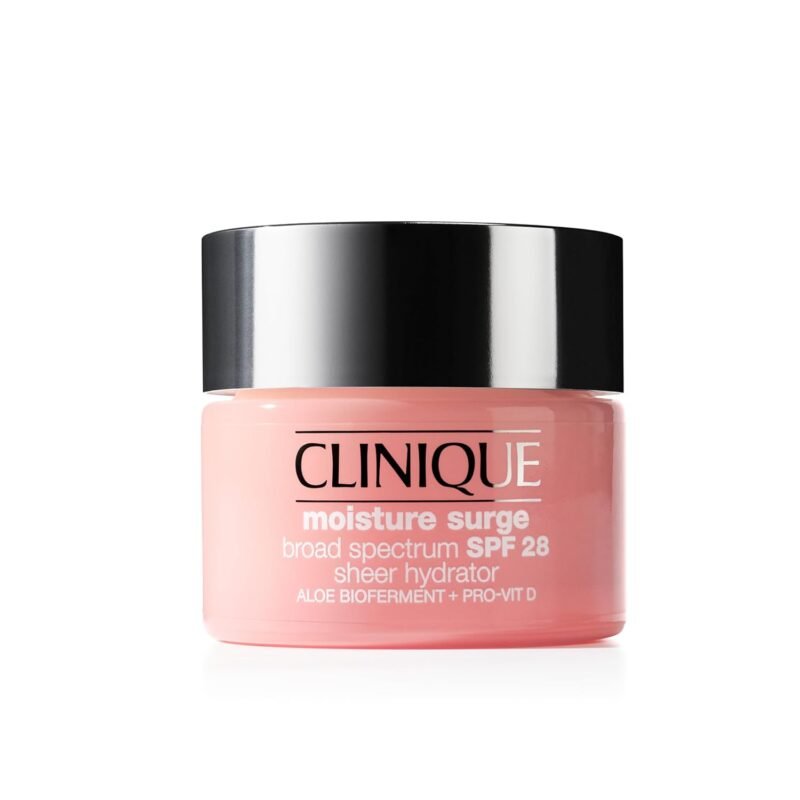 Clinique Moisture Surge Broad Spectrum SPF 28 Sheer Hydrator Face Moisturizer With Hyaluronic Acid, Aloe Bioferment + Provitamin D | Hydrating + Protecting