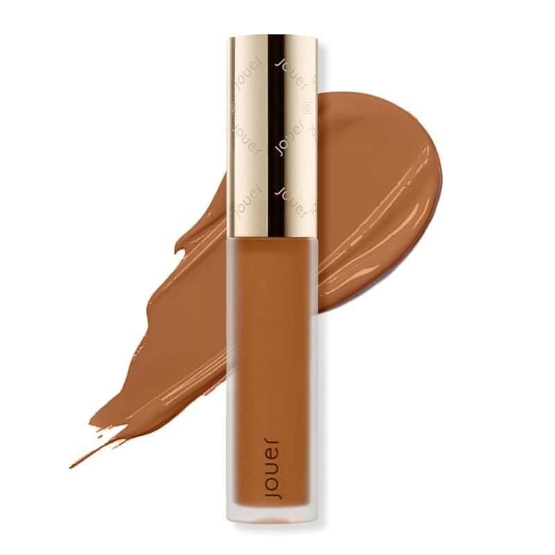 Jouer Essential High Coverage Liquid Concealer - Soft Matte Finish - Color Corrector for Spot Coverage, Under Eye Dark Circles and Contour, CremeBrulee