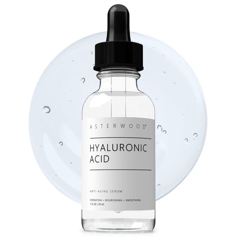 Asterwood Hyaluronic Acid Serum for Face - Plumping, Anti-Aging, Hydrating - Fragrance-Free - 1 Fl Oz