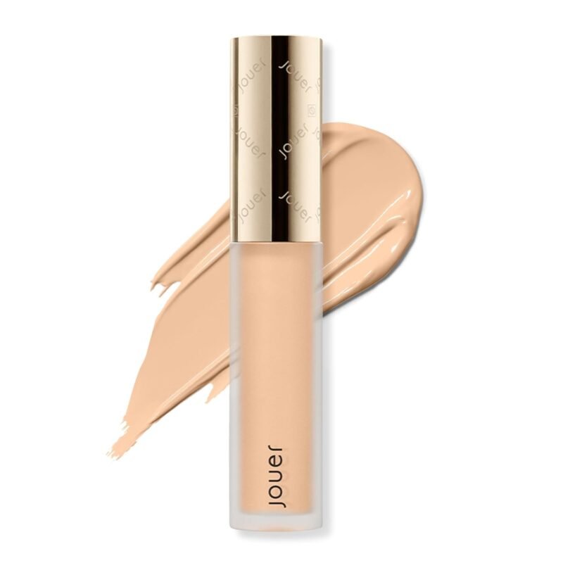 Jouer Essential High Coverage Liquid Concealer - Soft Matte Finish - Color Corrector for Spot Coverage, Under Eye Dark Circles and Contour, CremeBrulee