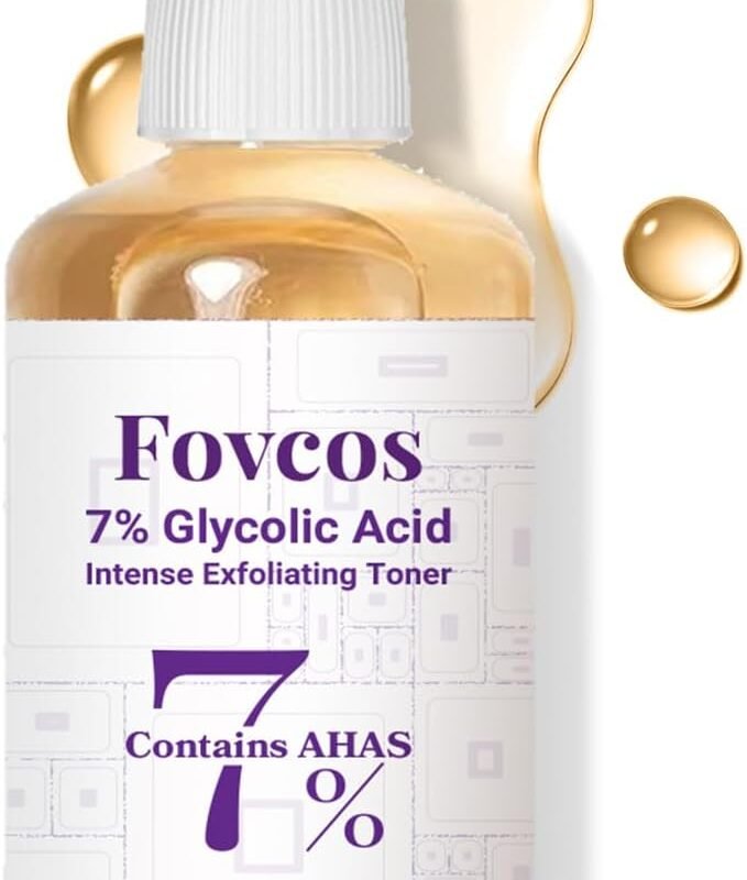 7% Glycolic Acid Exfoliating Toner, Exfoliating Skin Care Facial Toner, Improves Texture, Reduces Breakouts Pores and Fine Lines, Suitable for All Skin Types