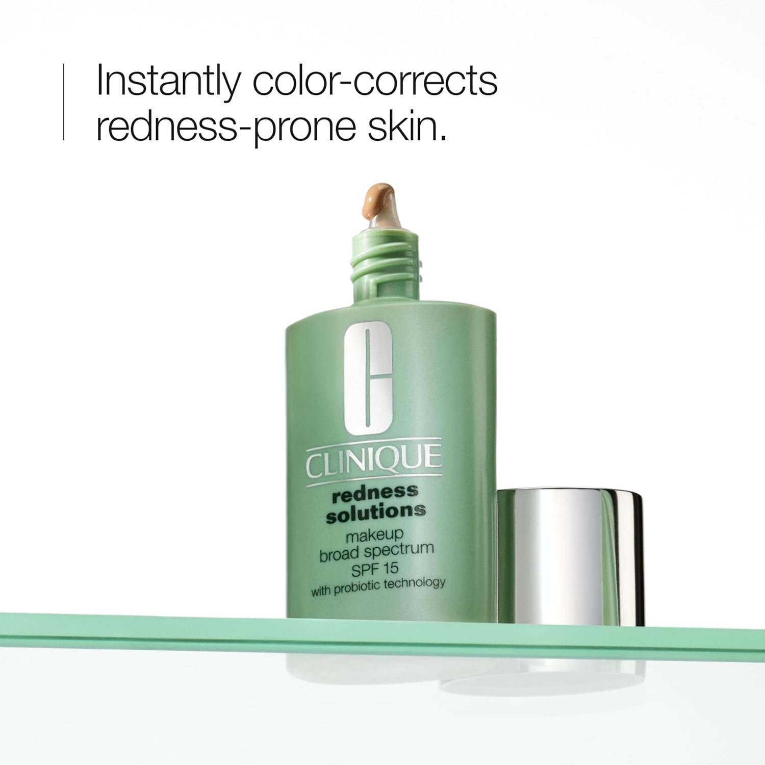 Clinique Redness Solutions Liquid Foundation Makeup Broad Spectrum SPF 15 With Probiotic Technology For Redness-Prone Skin| Medium Coverage + Natural Finish - Image 2