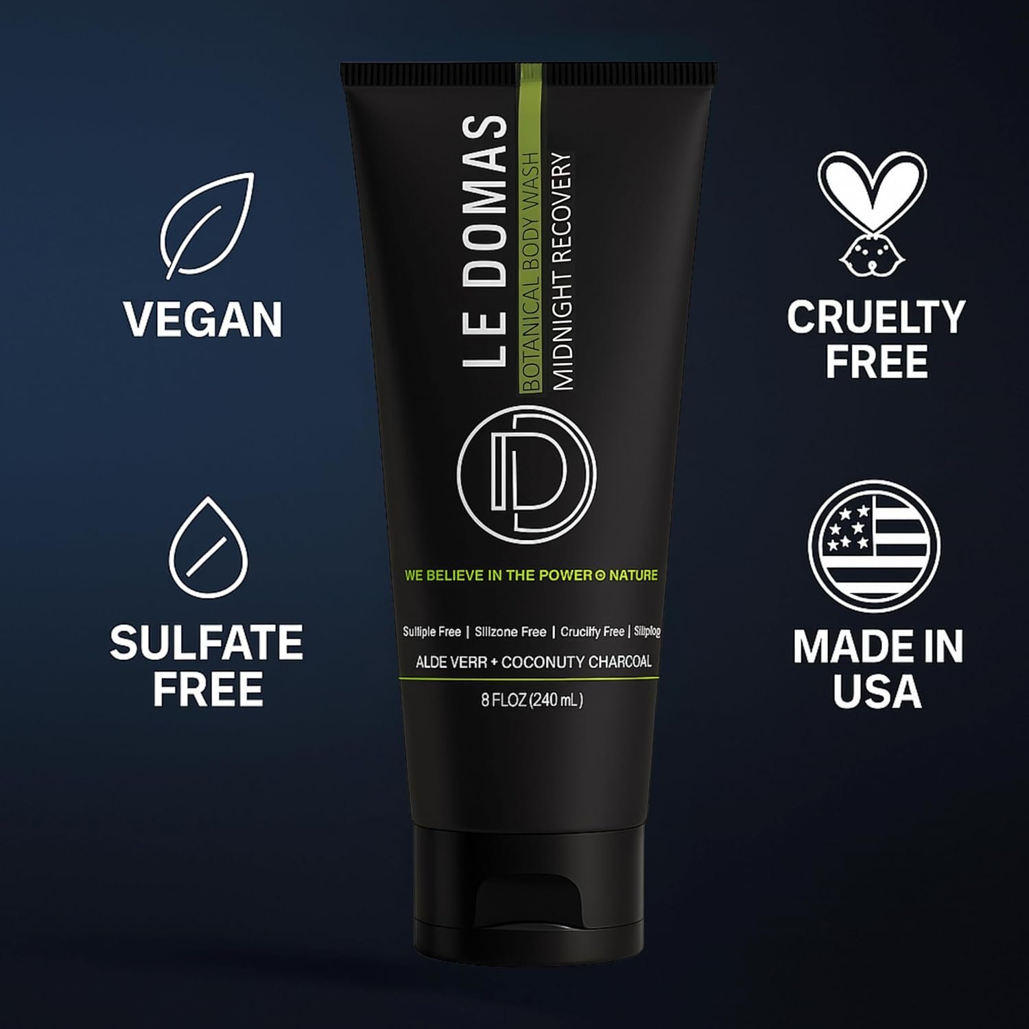 LEDOMAS Botanical Body Wash ?C Sulfate Free Plant Based Cleanser with Aloe & Vitamin E ?C Gentle Daily Shower Gel for Women & Men ?C Vegan, Moisturizing Body Care ?C 8 fl oz - Image 6