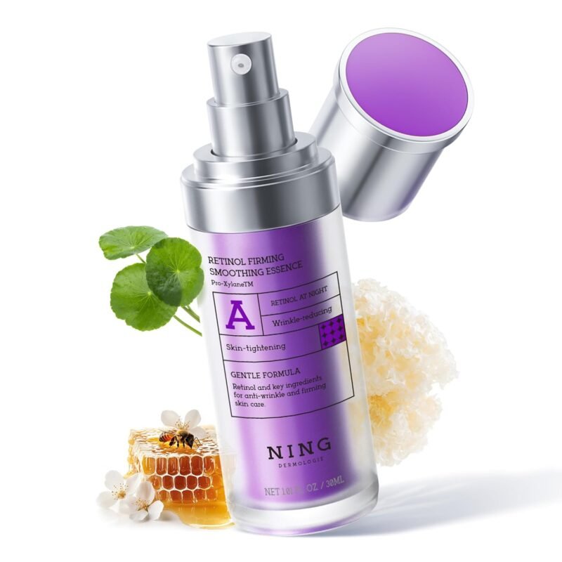 Retinol Serum for Face with 300PPM Retinol, Peptides u2013 Firming, Anti Aging & Wrinkle Peptides Serum for Face - Korean Skincare for Smoothing & Hydrating, Ideal for Beginners|1.01 fl.oz