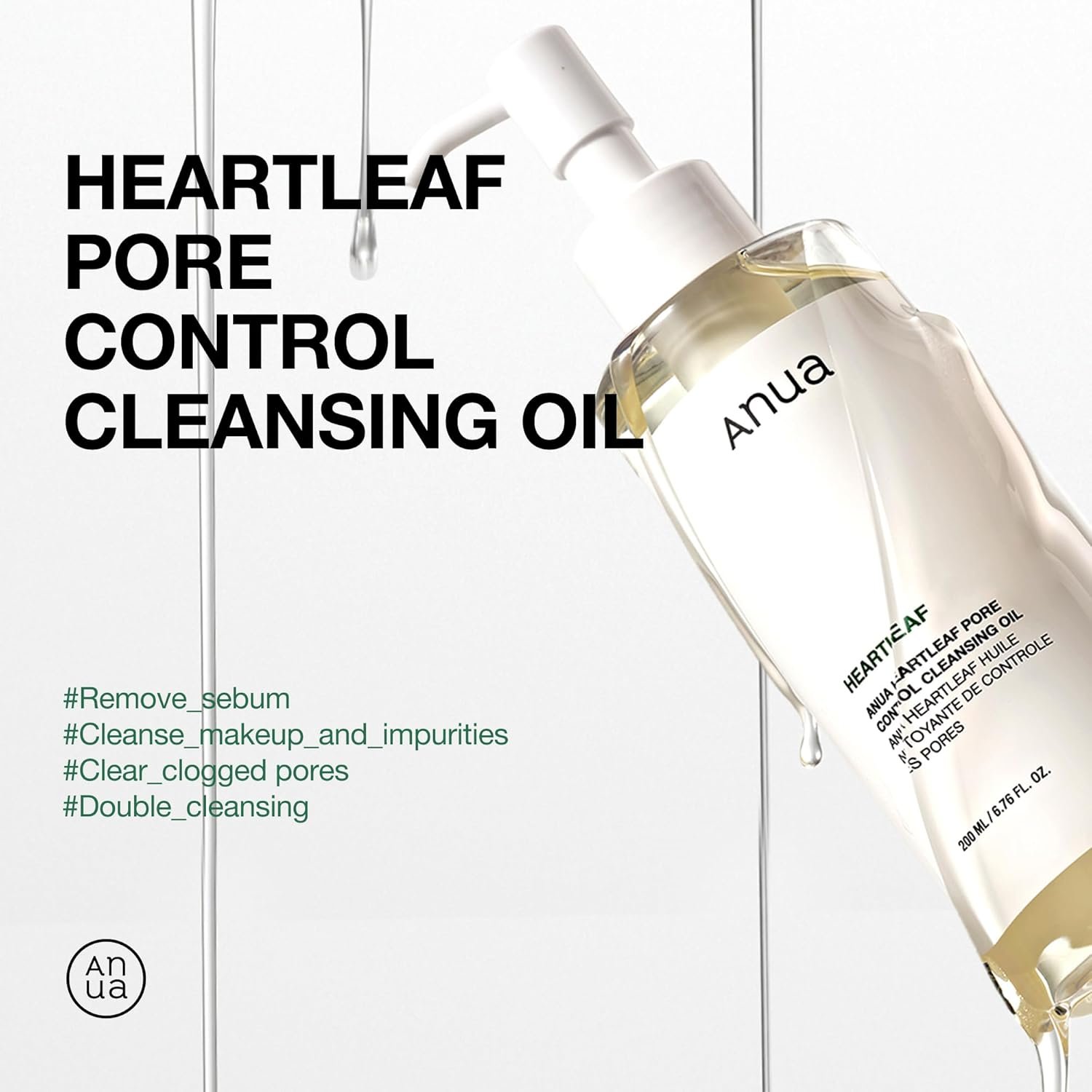Auna Deep Pore Treatment Duo Heartleaf Pore Control Cleansing Oil, Heartleaf 77 Toner Pad, Exfoliating Facial Pads, After-Cleansing for Gentle Facial Care, Korean Skincare Set - Image 4