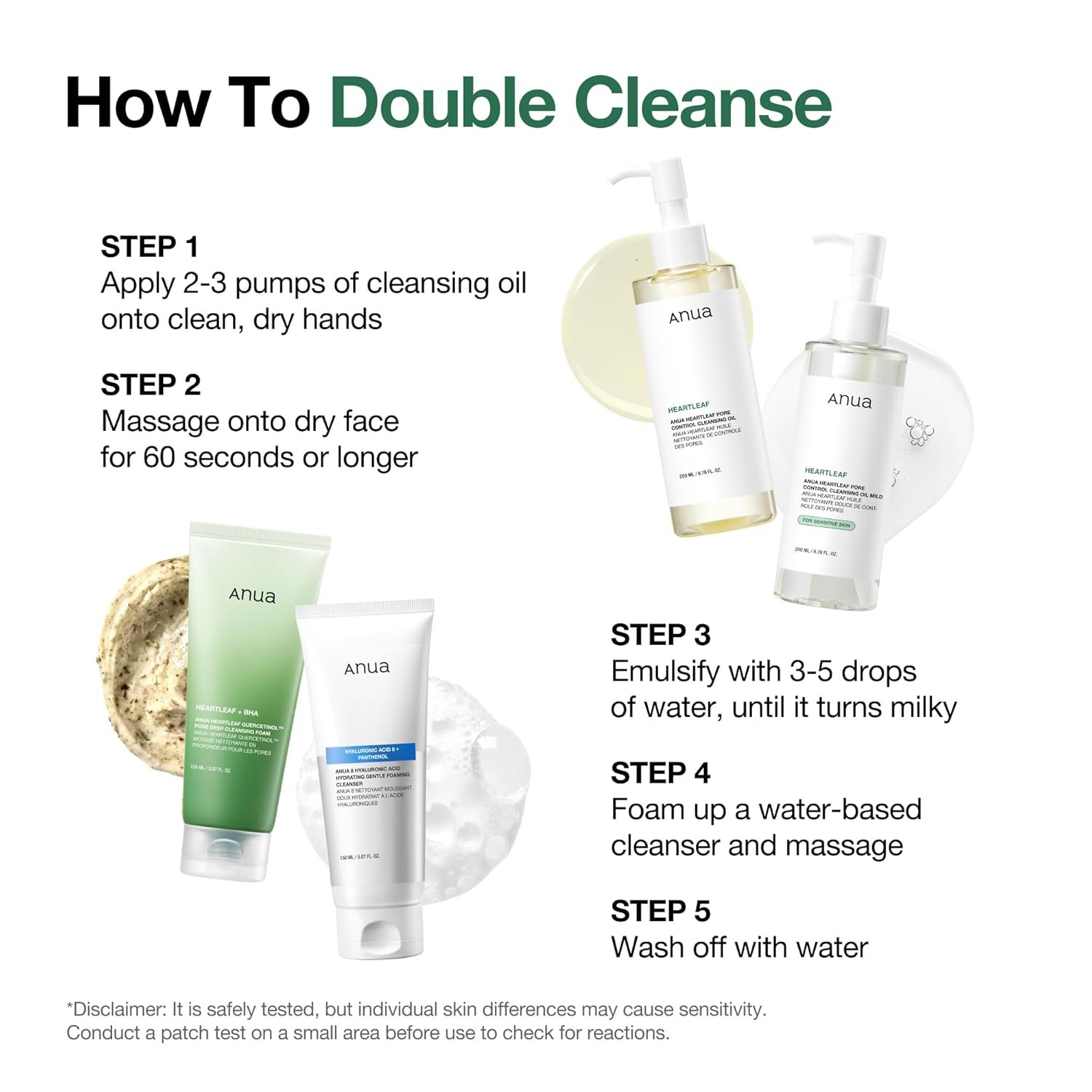 Anua Heartleaf Pore Control Cleansing Oil, Oil Cleanser for Face, Makeup Blackhead Remover, Korean Skin Care 6.76 fl oz(200ml) (original) - Image 7