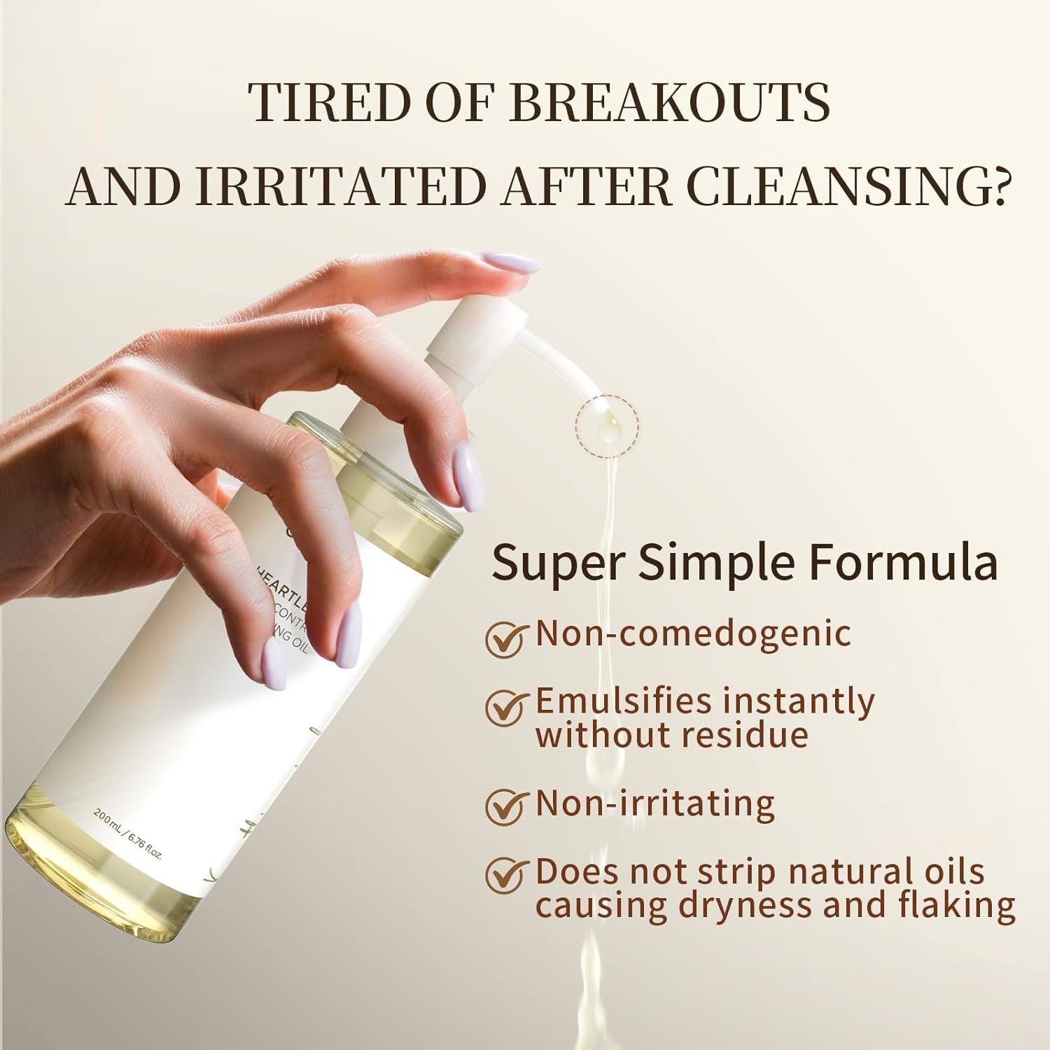 COSMOO Deep Cleansing Oil, Pore Control Oil Cleanser for Face, Makeup Blackhead Remover, Korean Skin Care, All Skin Types - 200ml - Image 2