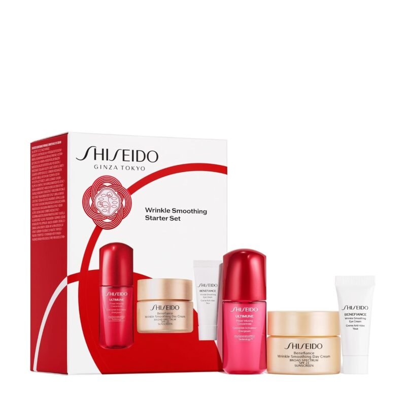 Shiseido Wrinkle Smoothing Starter Set - Includes Ultimune Power Infusing Concentrate (10mL), Benefiance Wrinkle Smoothing Day Cream SPF 23 (30mL) & Eye Cream (5mL)