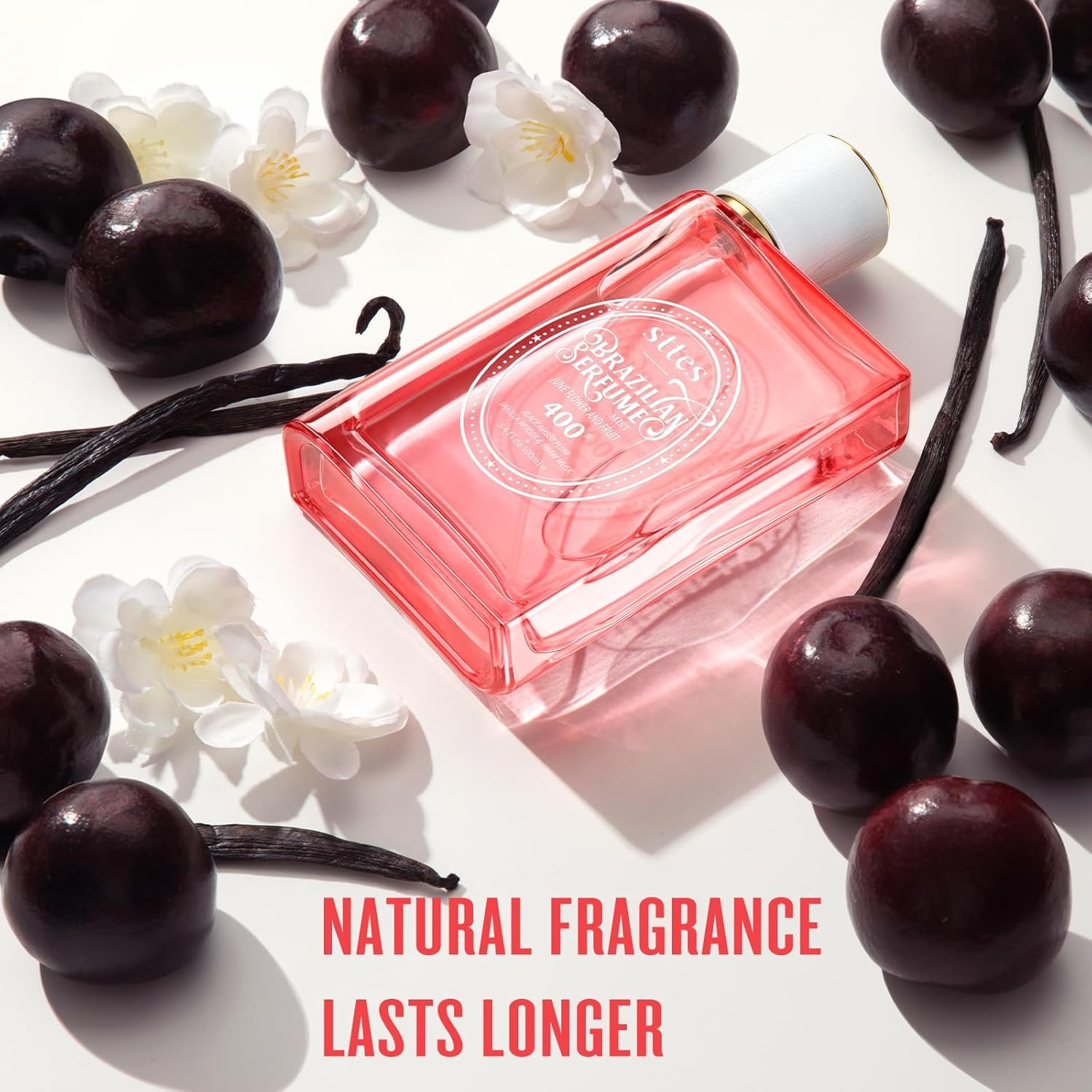 Sttes Perfume 400# (June Flower Fruit) - Eau de Perfume 100ml (3.4fl oz) Flower Fruit Gourmet Tune (Vanilla + Plum + Jasmine + Woody Tone) - Image 2