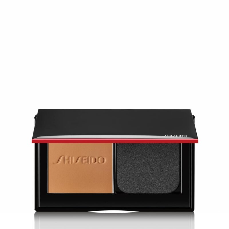 Shiseido Synchro Skin Self-Refreshing Custom Finish Powder Foundation - 24-Hour Sheer-to-Medium Buildable Coverage with Shine Control - Smudge Proof & Non-Comedogenic - Maple 350