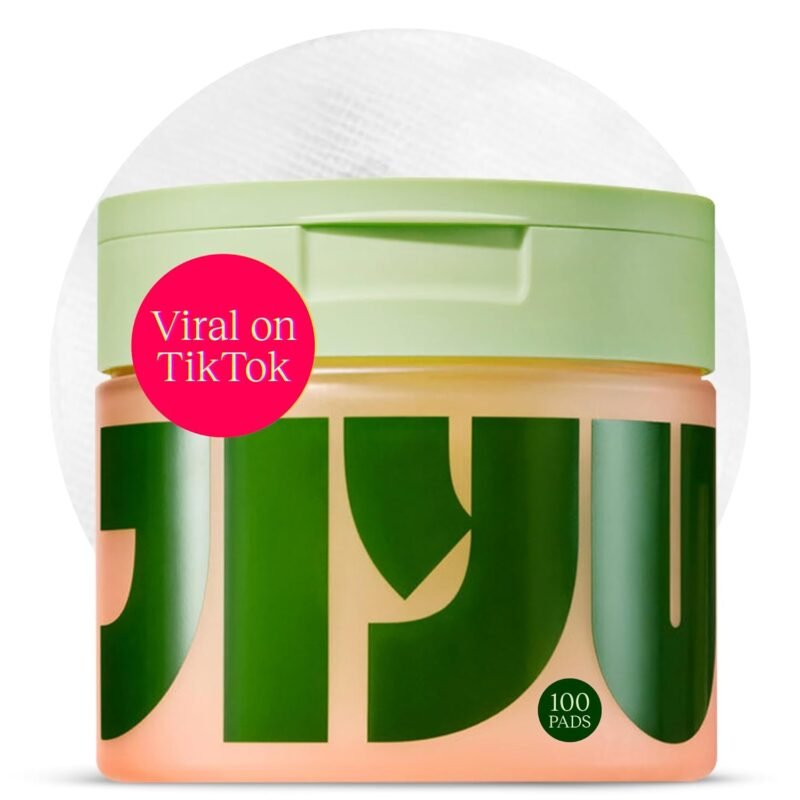 JiYu Toning Polish Pads - Korean Skincare for Dark Spots, Wrinkles & Dull Skin - Hydrating Facial Treatment with Snail Mucin, Niacinamide, Peptides & Centella - 100 Count