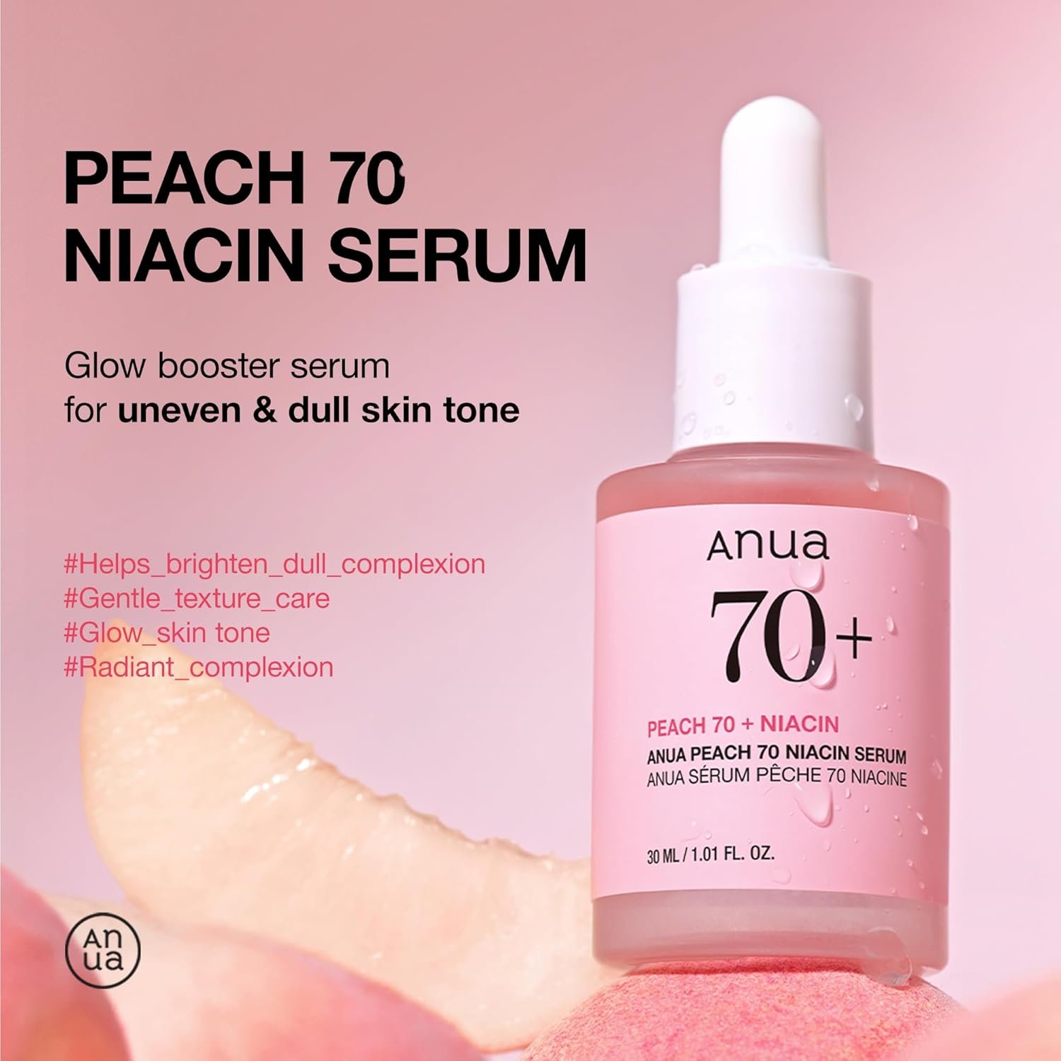 Anua 10% Niacinamide + 4% Tranexamic Acid Serum & Peach 70 Niacinamide Serum for Dull Skin, Skin Barrier, Fragrance-Free, Korean Skincare - Image 5
