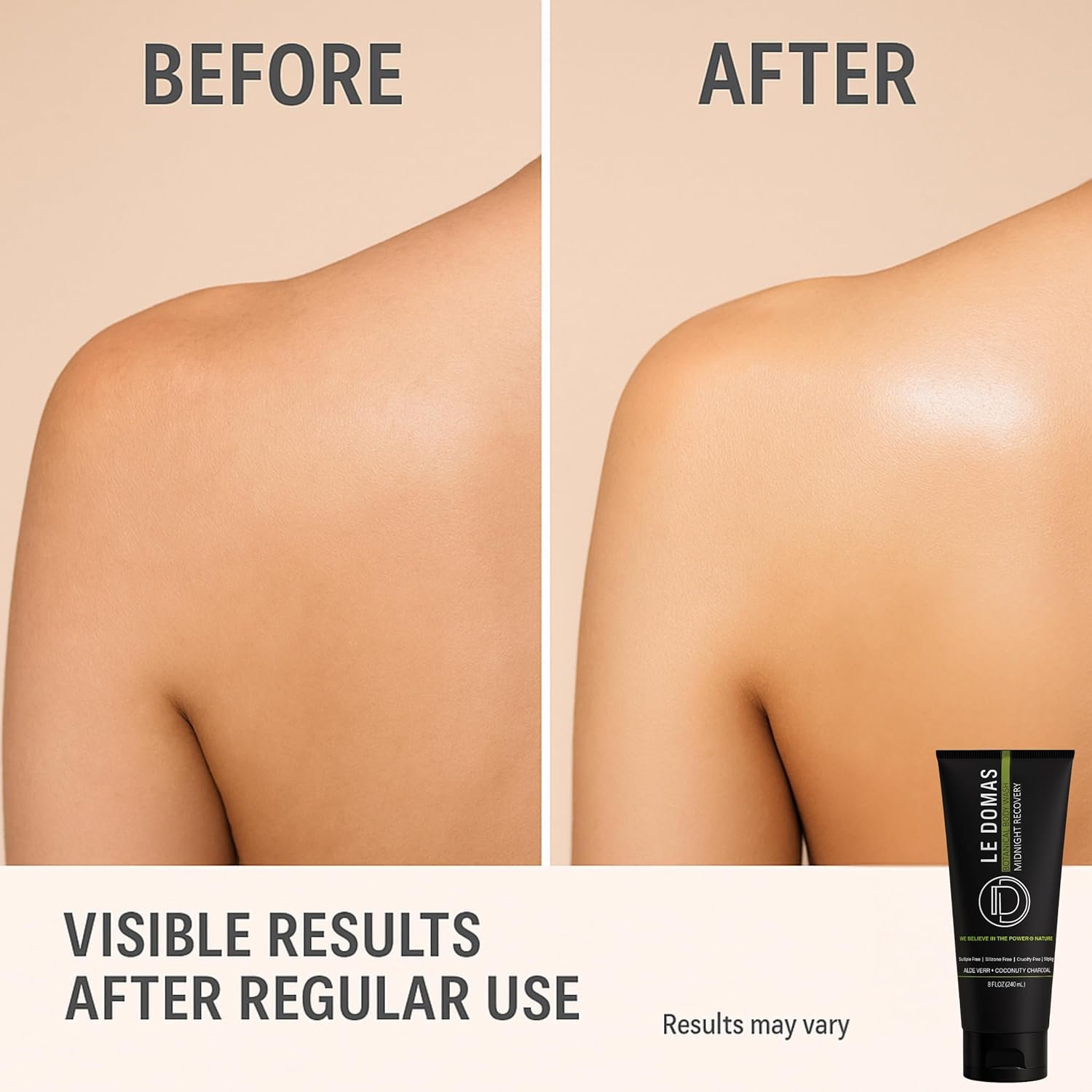 LEDOMAS Botanical Body Wash ?C Sulfate Free Plant Based Cleanser with Aloe & Vitamin E ?C Gentle Daily Shower Gel for Women & Men ?C Vegan, Moisturizing Body Care ?C 8 fl oz - Image 7