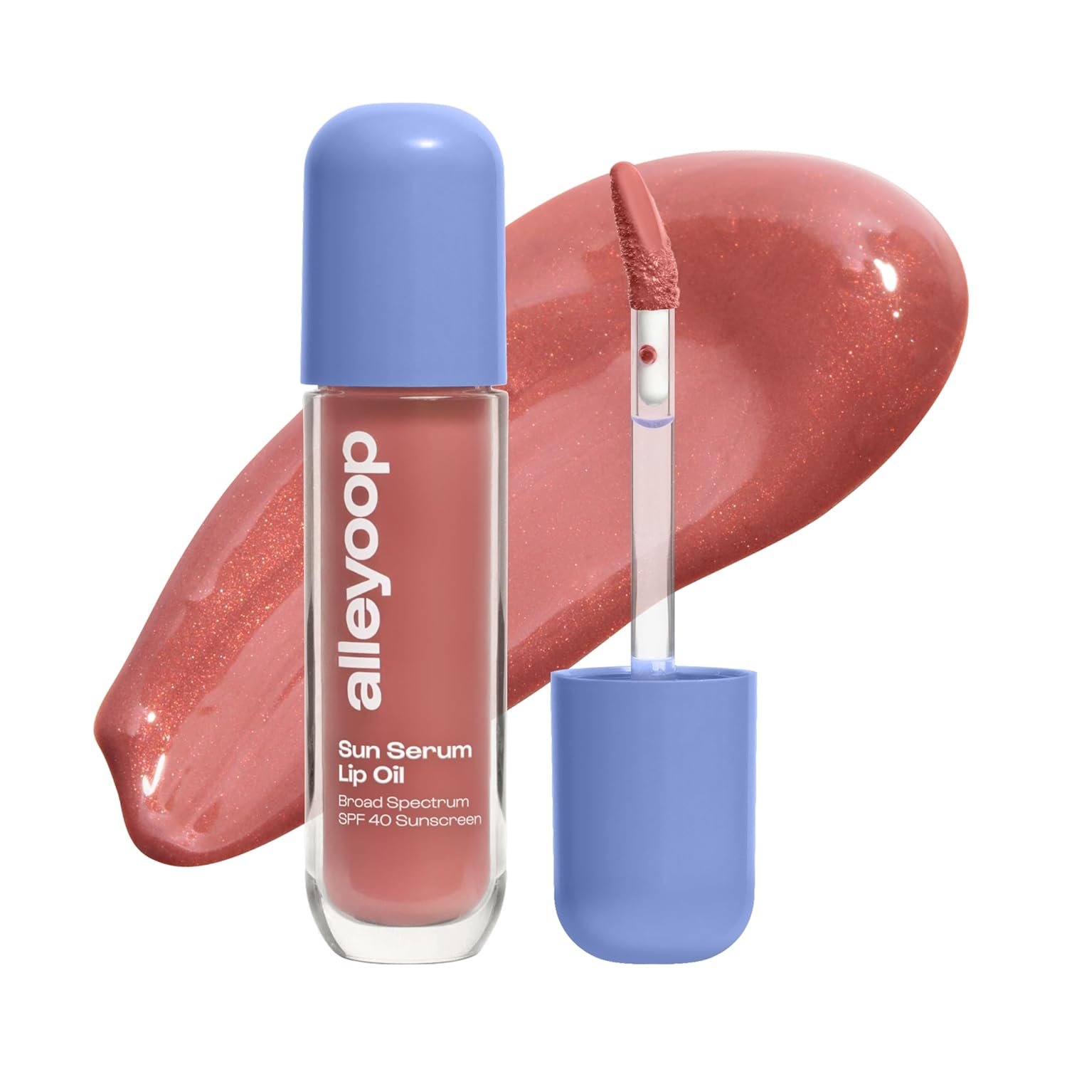 ALLEYOOP Sun Serum Lip Oil SPF 40 ?C Tinted Lip Oil with SPF, Hydrating Tinted Lip-Moisturizer for Women, Lips Sunscreen for Cracked Lips, Smooths & Soothes, Vegan, Travel-Friendly, Daylight