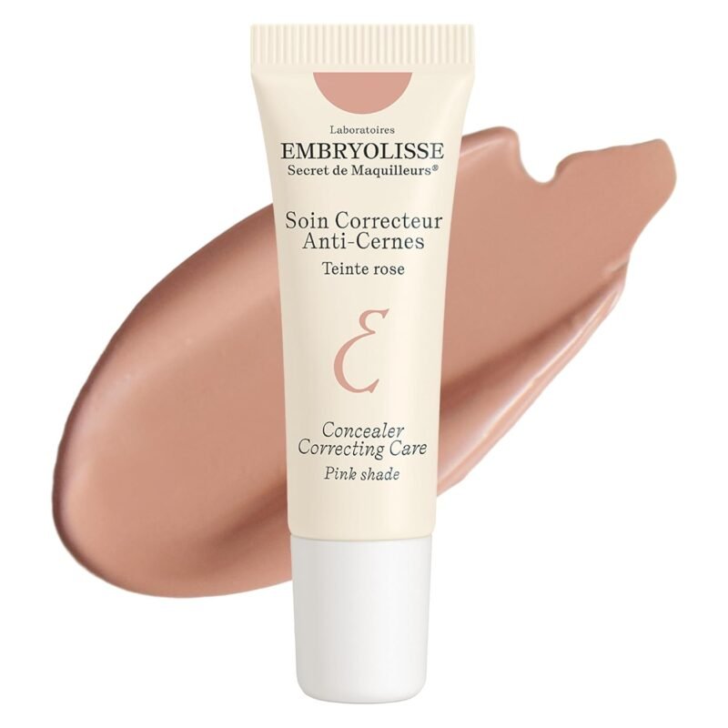 Embryolisse Concealer Correcting Skincare, Covers Dark Circles & Puffiness, Hydrating Under Eye Makeup with Age-Defying Vitamin B3 & E, 0.27 fl oz